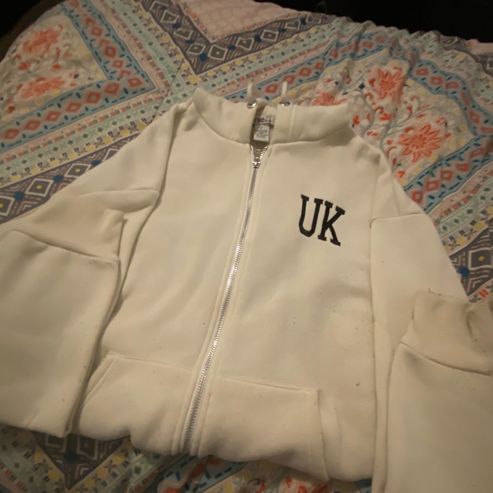 RUE21 Beige Zip-Up Hoodie